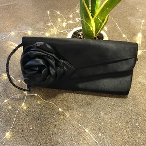 Black Satin Clutch Purse